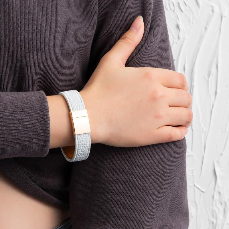 Rantanto Braid Leather Wrap Bracelet Trendy Stackable Crystal Cuff Boho Gold Heart Bracelet Jewelry Gift For Women - Image 2